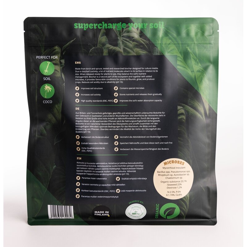 CO2 Products Biochar + Mikroben 5L - Revolutionäre Bodenverbesserung