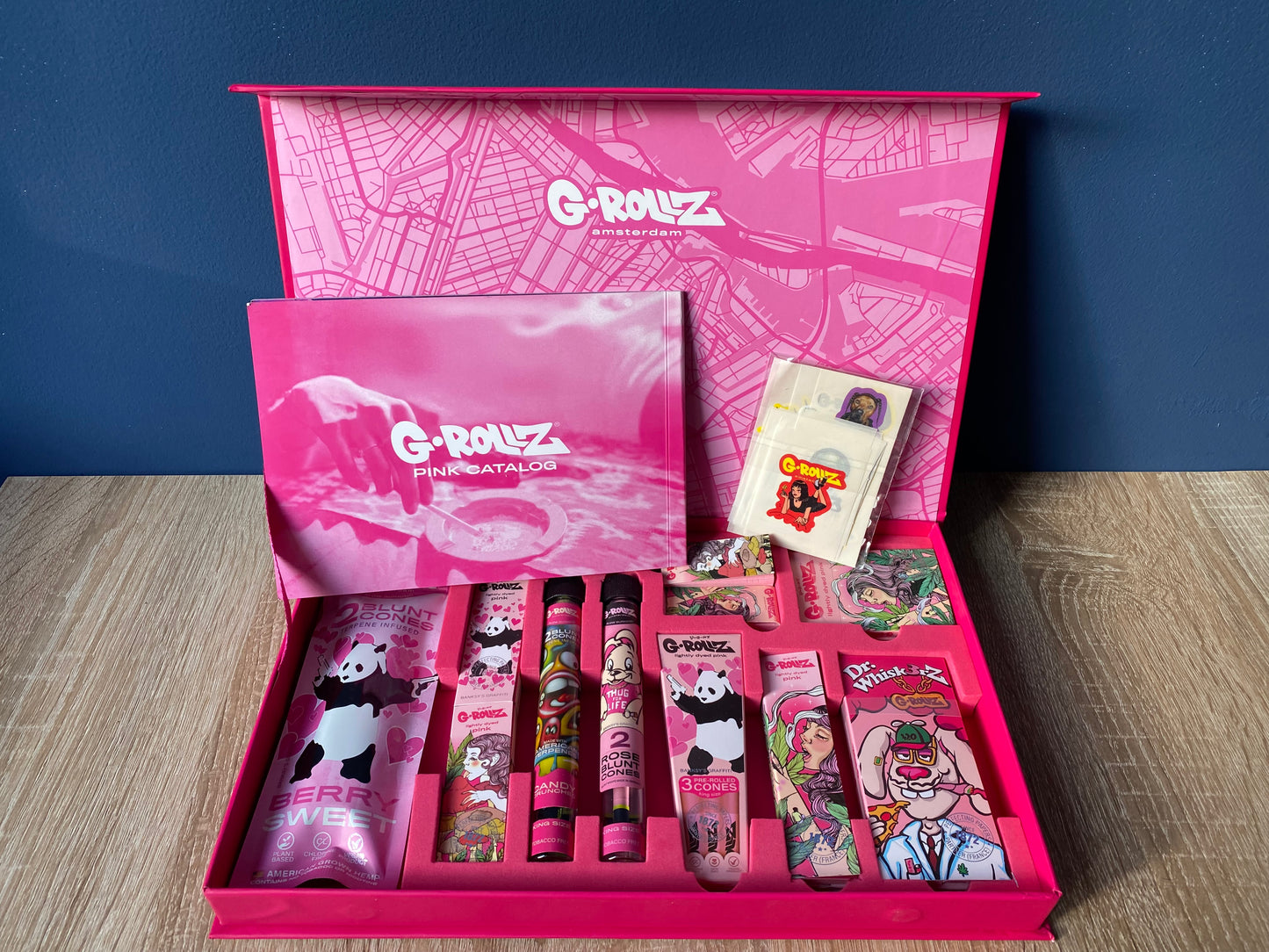 G-Rollz Pink Collection Geschenkbox - Premium Rolling Set mit Wraps & Papers