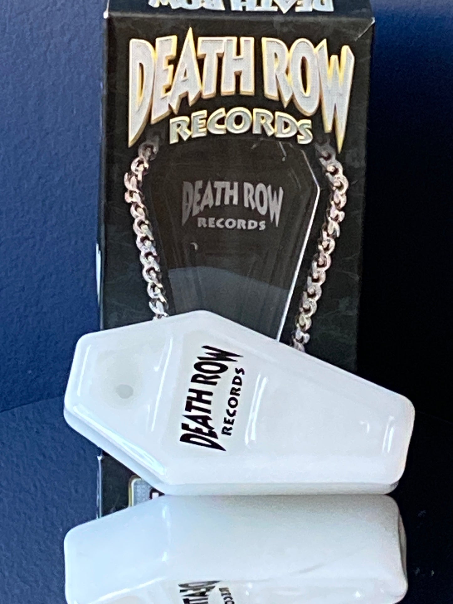 Death Row Records Coffin Hand Pipe 4" Weiß - Legendäres Hip-Hop Sammlerstück