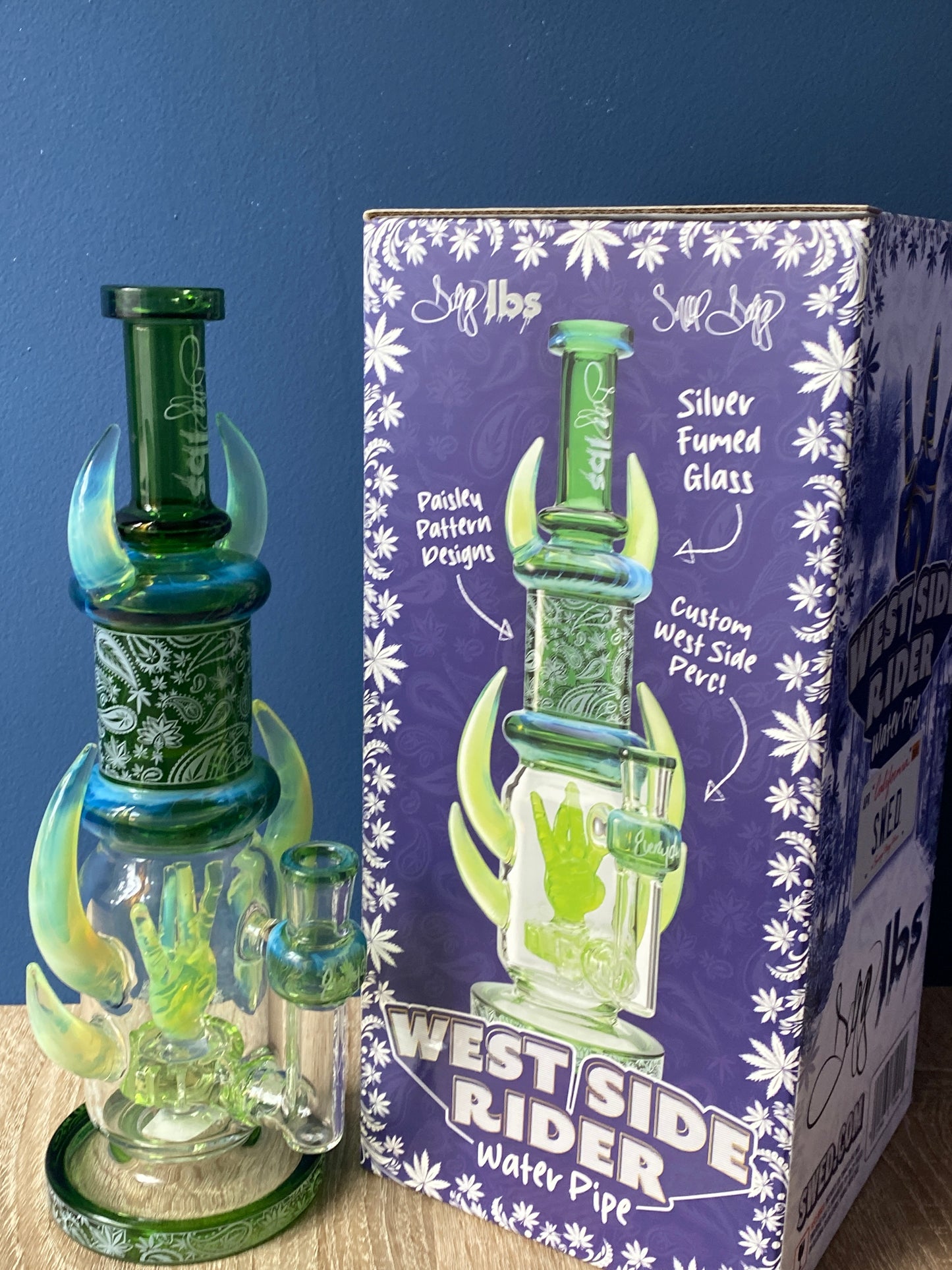 Dogg lbs – 12" Westside Rider Wasserpfeife Green