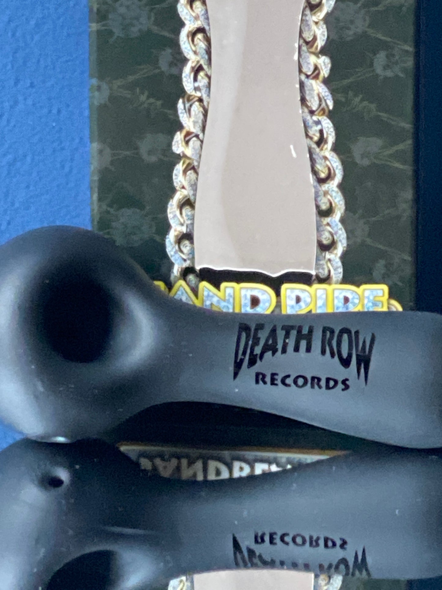 Death Row Records - 4" Sand Blasted Spoon Hand Pipe - Black