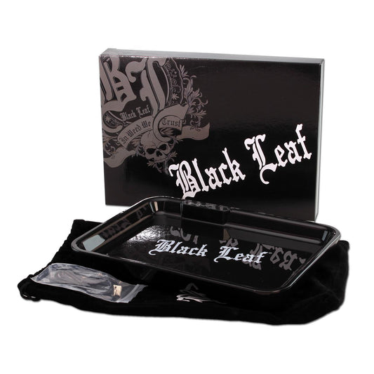 Black Leaf LED Rolling Tray