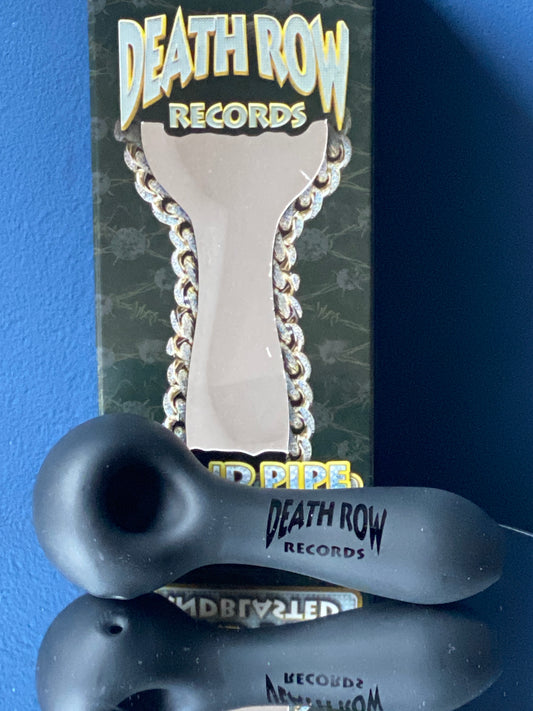 Death Row Records - 4" Sand Blasted Spoon Hand Pipe - Black