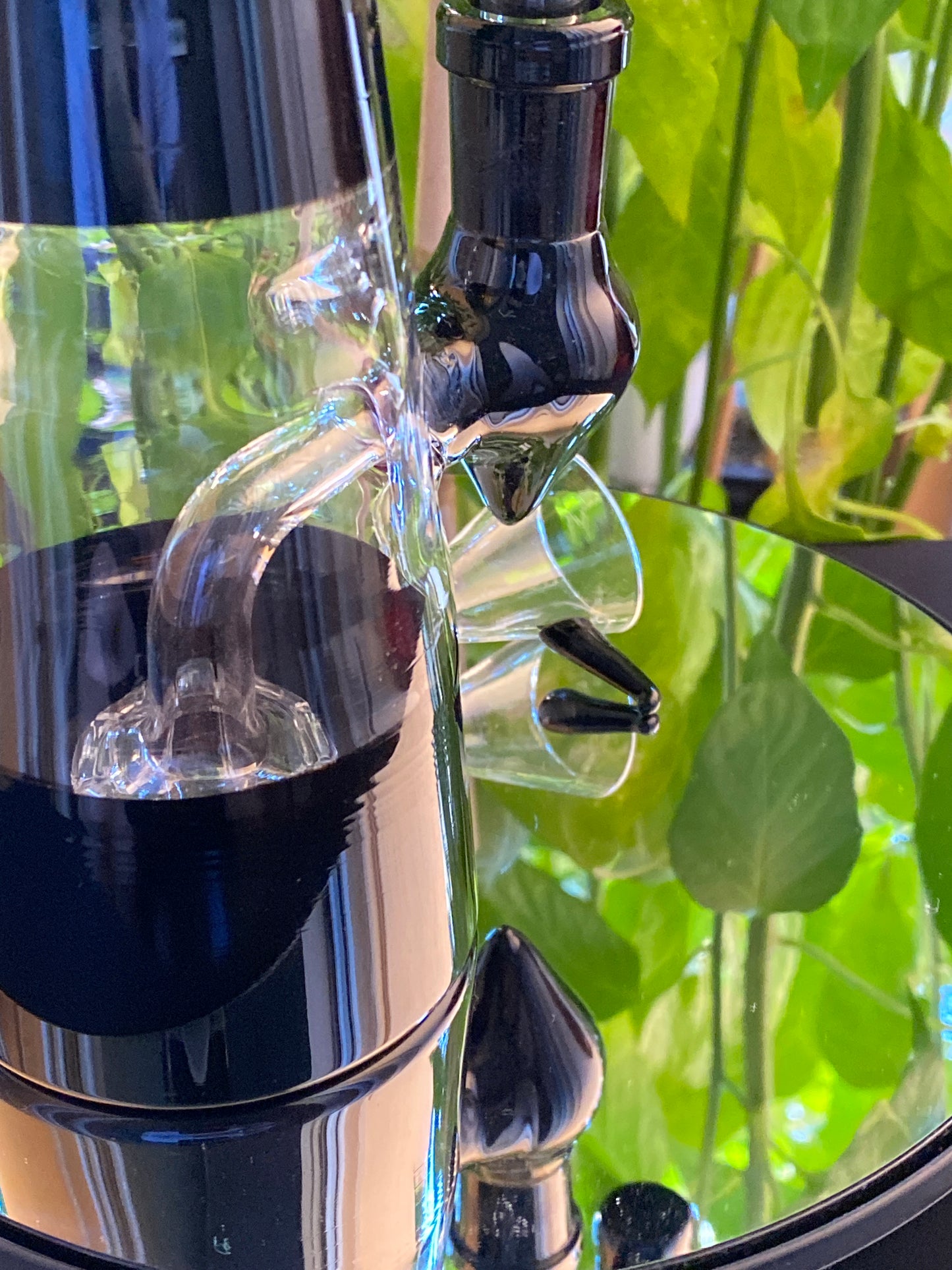 Black Leaf Glasbong Trommelperko Öl Kräuter