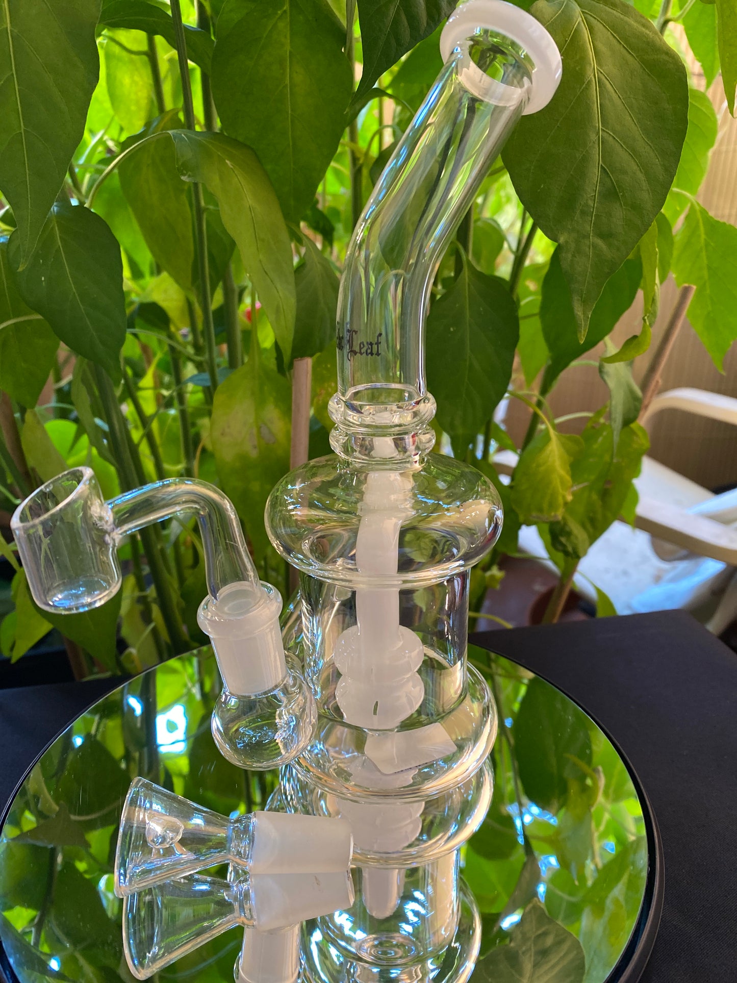 Black Leaf Perkolatorbong Kräuter + Öl Weiss