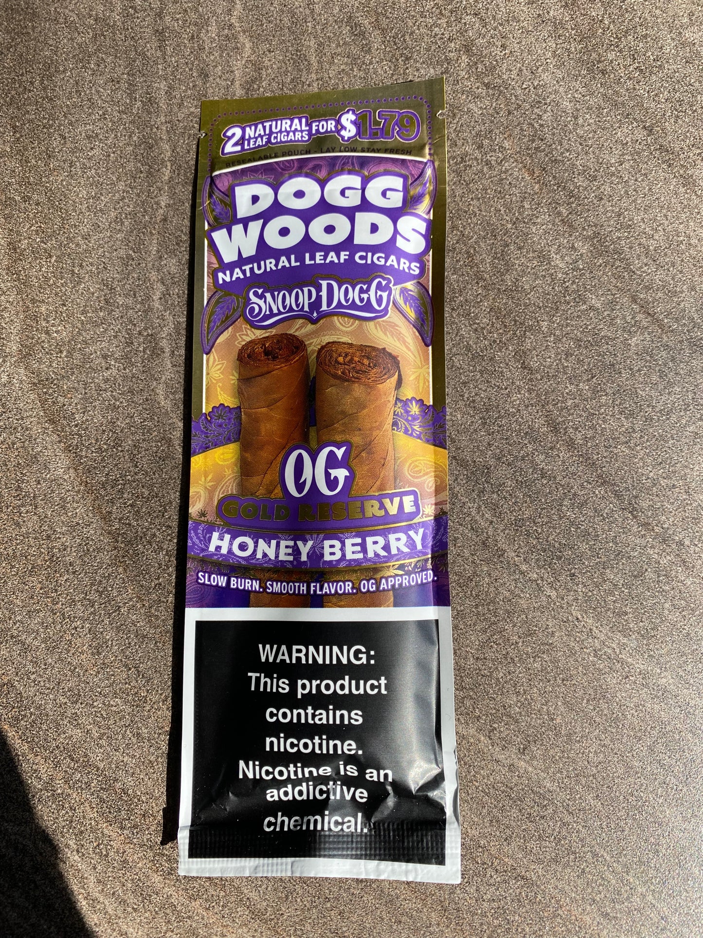 Dogg Woods OG Gold Reserve Premium Leaf-Zigarren 2er-Pack - Snoop Dogg Qualität