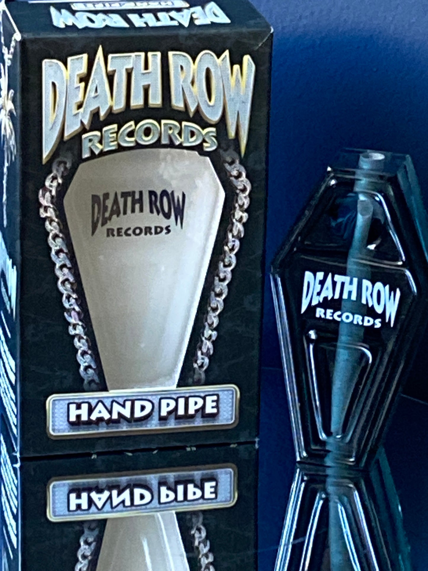 Death Row Records Coffin Hand Pipe 4" Weiß - Legendäres Hip-Hop Sammlerstück